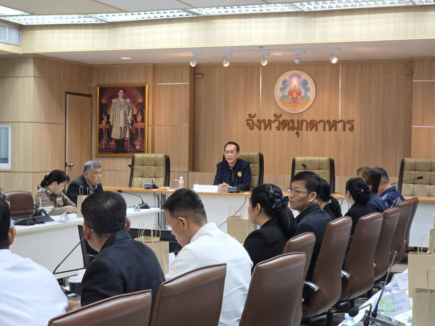 การต้อนรับผู้ตรวจราชการ มท. พร้อมฟังนโยบายการขับเคลื่อนงานที่สำคัญตามนโยบายของรัฐบาล